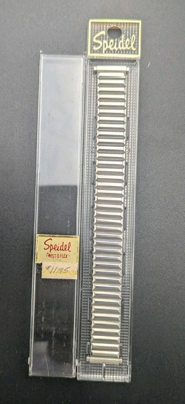 Speidel Silver Twist O Flex Stainless Steel Mens Watch Band